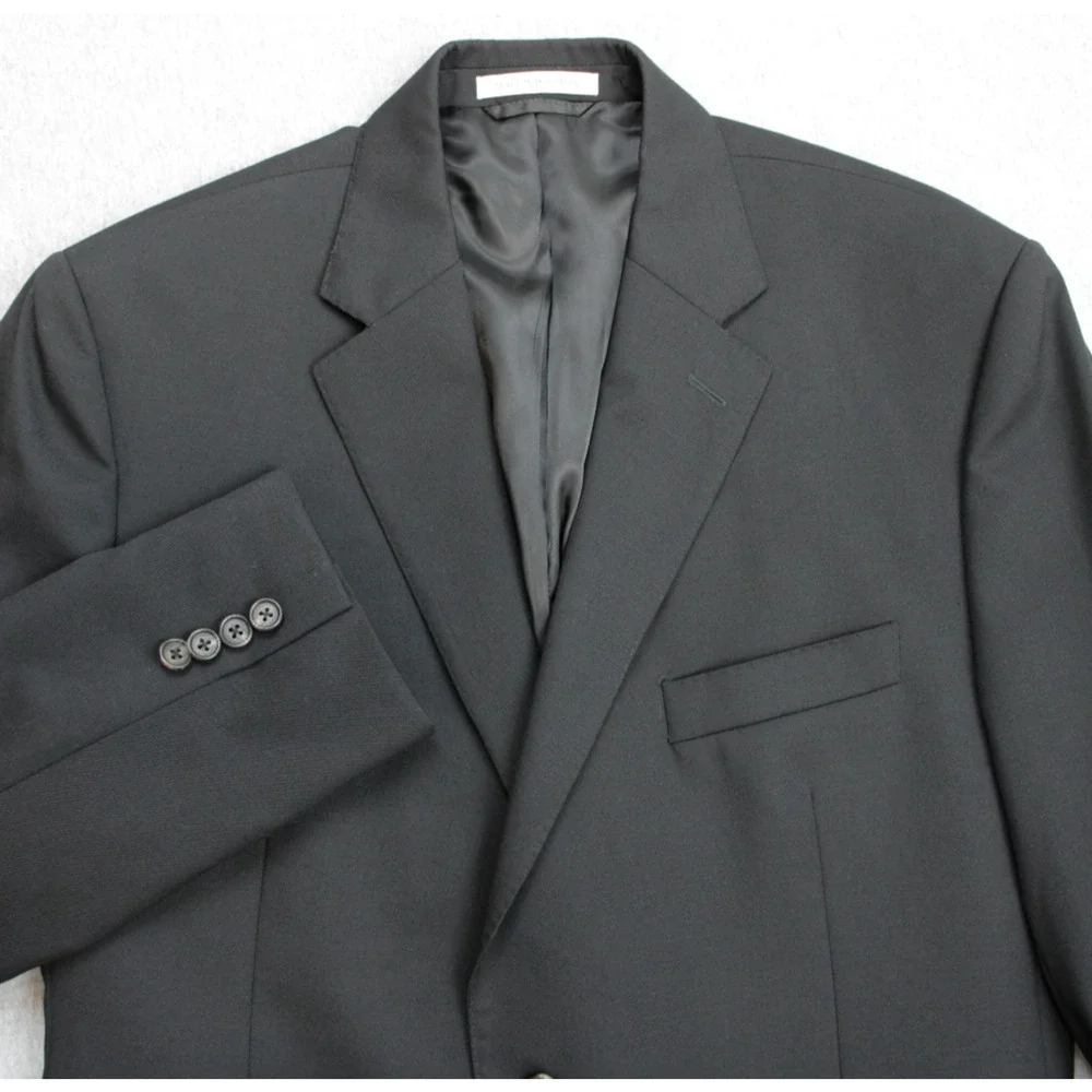 Lauren Ralph Lauren Blazer Mens 40R Black 100% Trim Fit 2-Button Single Breasted